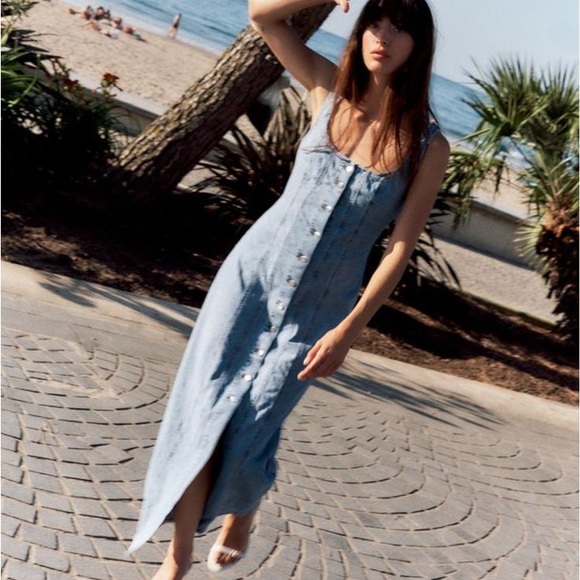Zara denim midi dress - Picture 4 of 5
